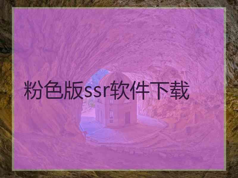 粉色版ssr软件下载