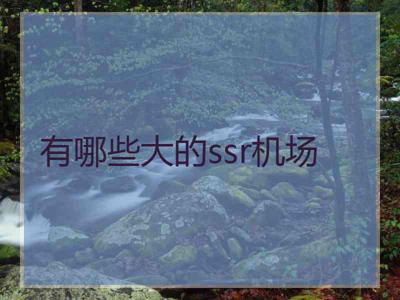 有哪些大的ssr机场