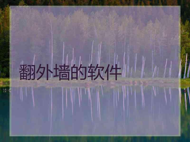 翻外墙的软件