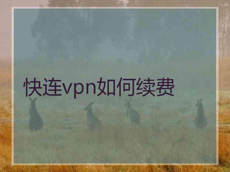快连vpn如何续费