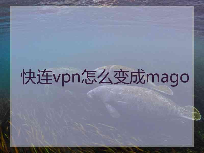 快连vpn怎么变成mago