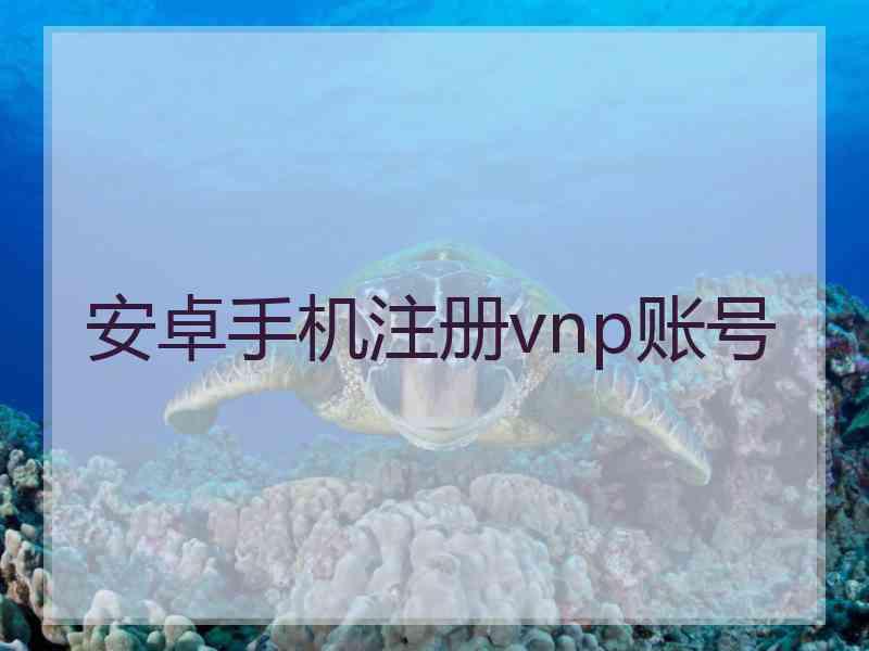 安卓手机注册vnp账号