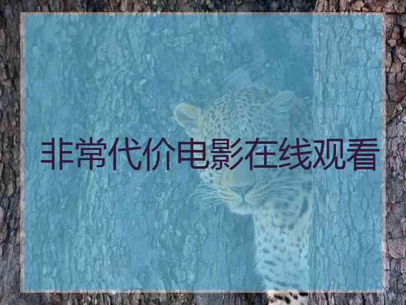 非常代价电影在线观看