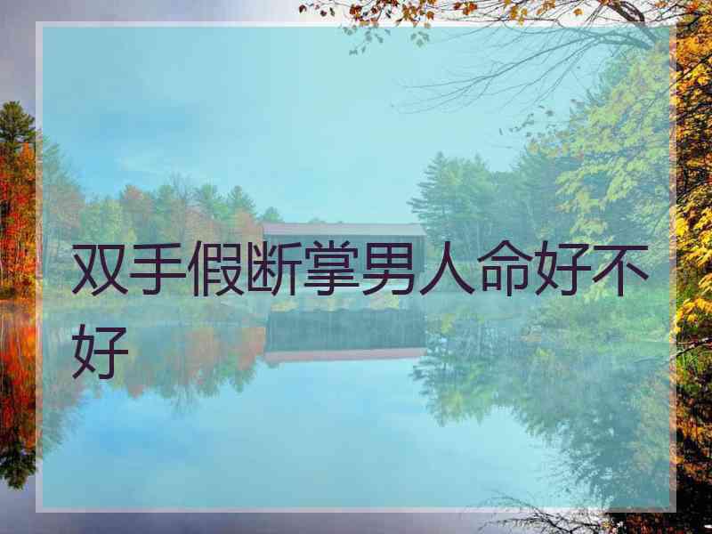 双手假断掌男人命好不好