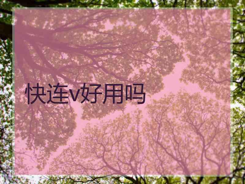 快连v好用吗