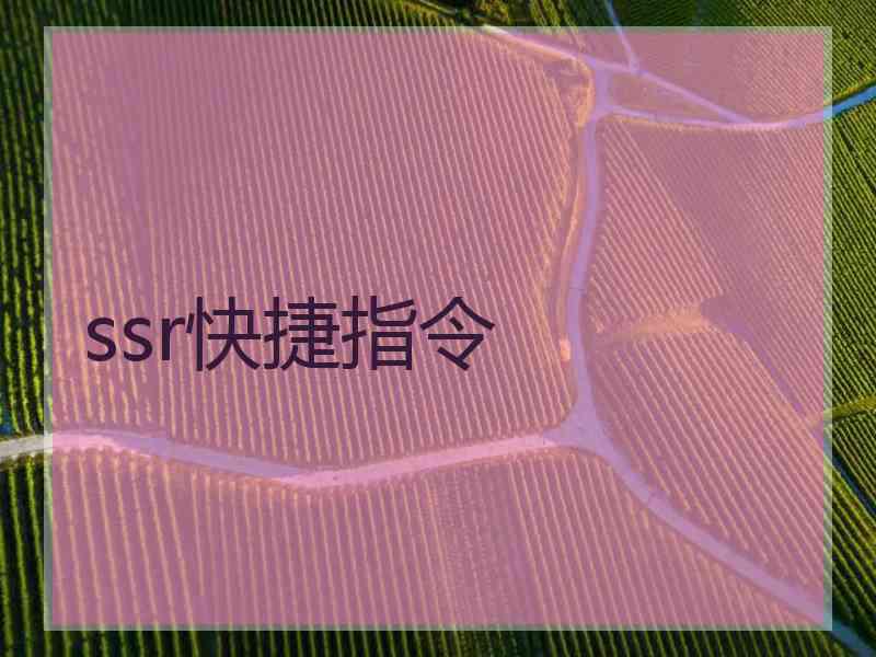ssr快捷指令