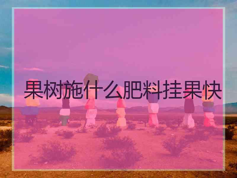 果树施什么肥料挂果快
