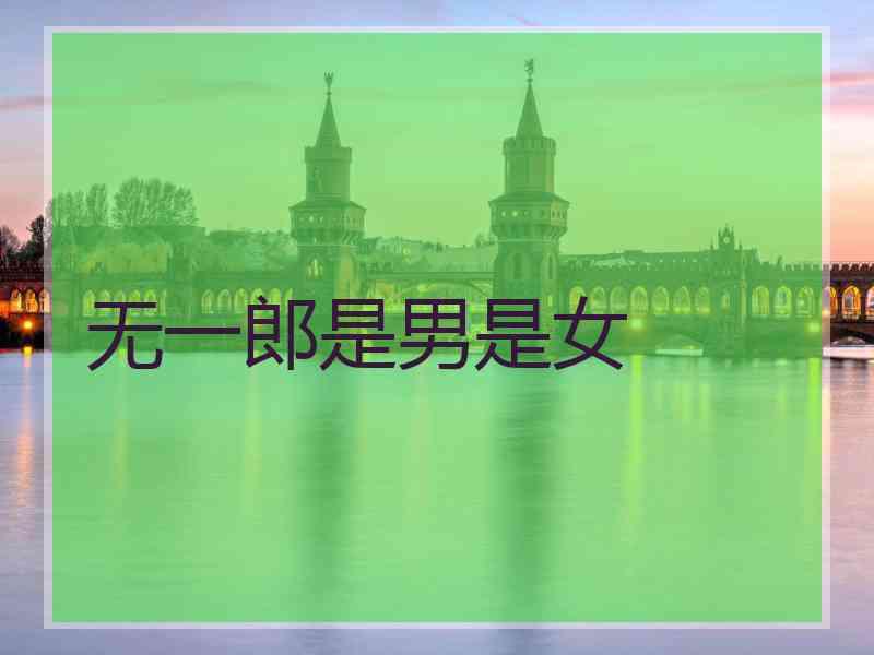 无一郎是男是女