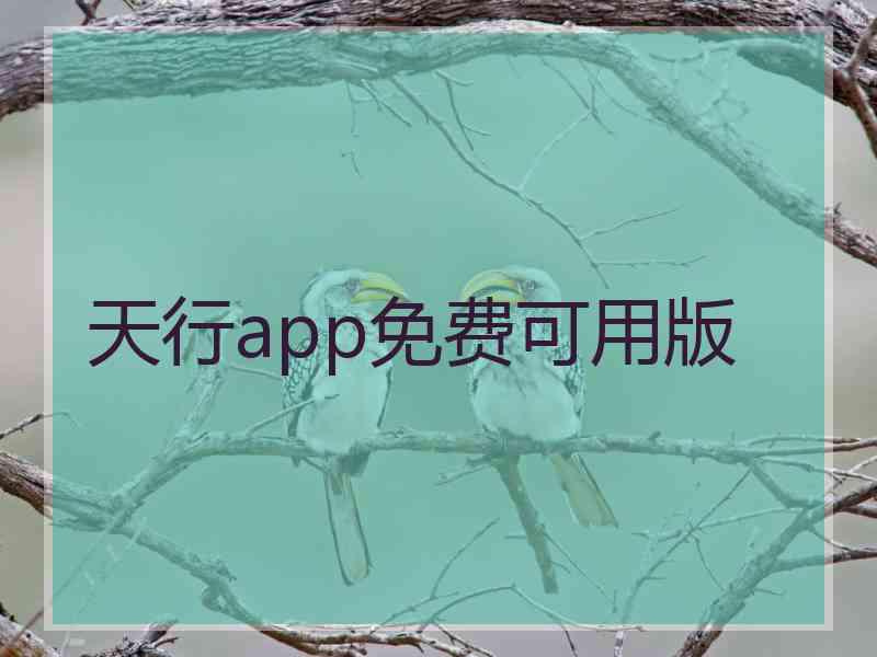 天行app免费可用版