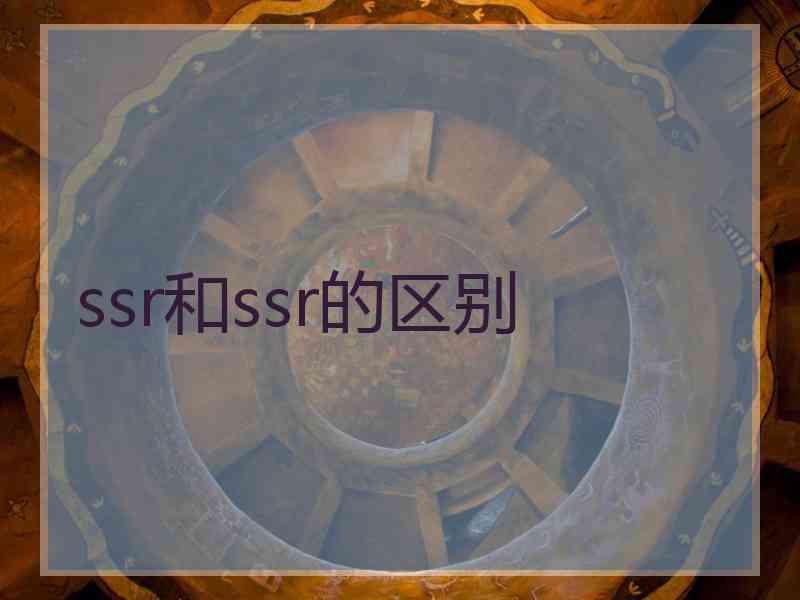ssr和ssr的区别