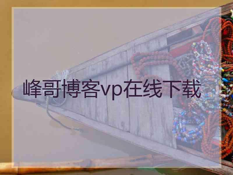峰哥博客vp在线下载