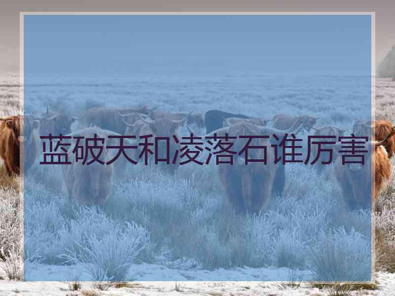 蓝破天和凌落石谁厉害