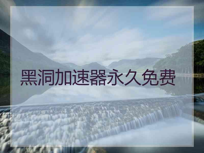 黑洞加速器永久免费