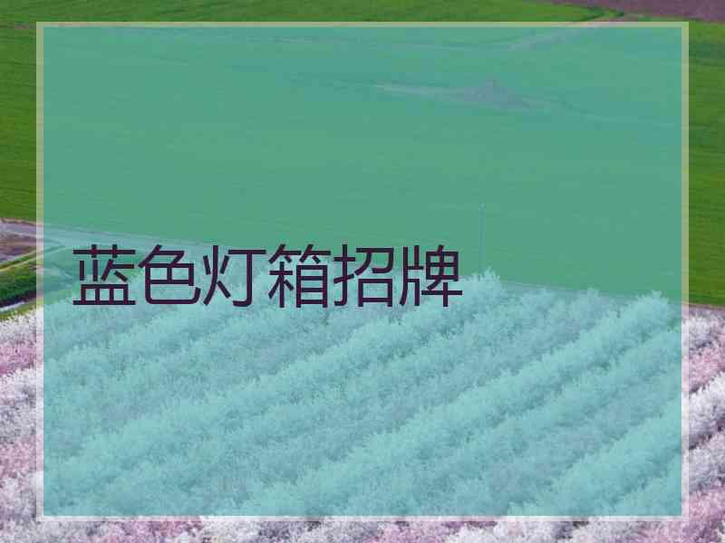蓝色灯箱招牌