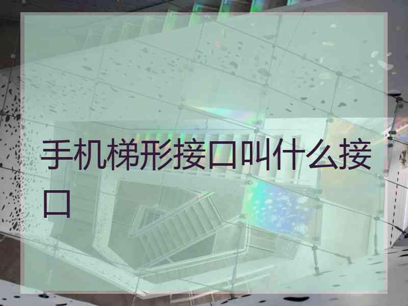 手机梯形接口叫什么接口