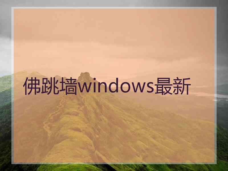 佛跳墙windows最新