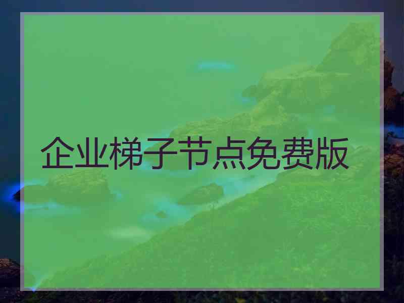 企业梯子节点免费版