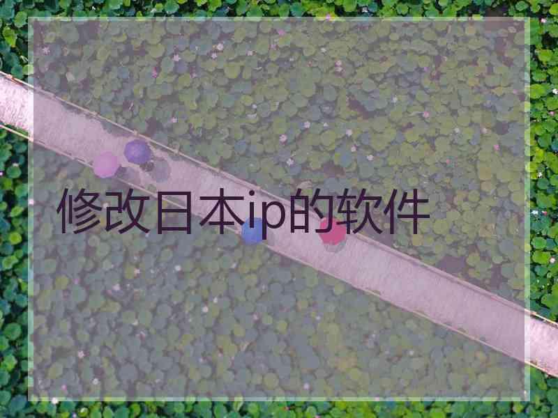 修改日本ip的软件
