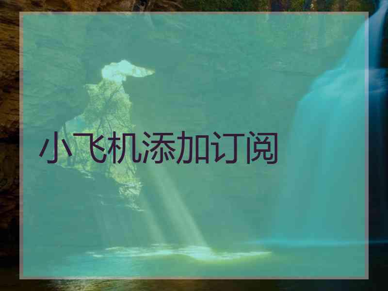 小飞机添加订阅