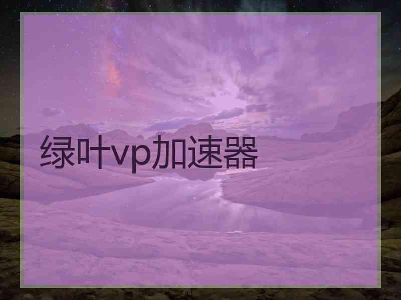 绿叶vp加速器