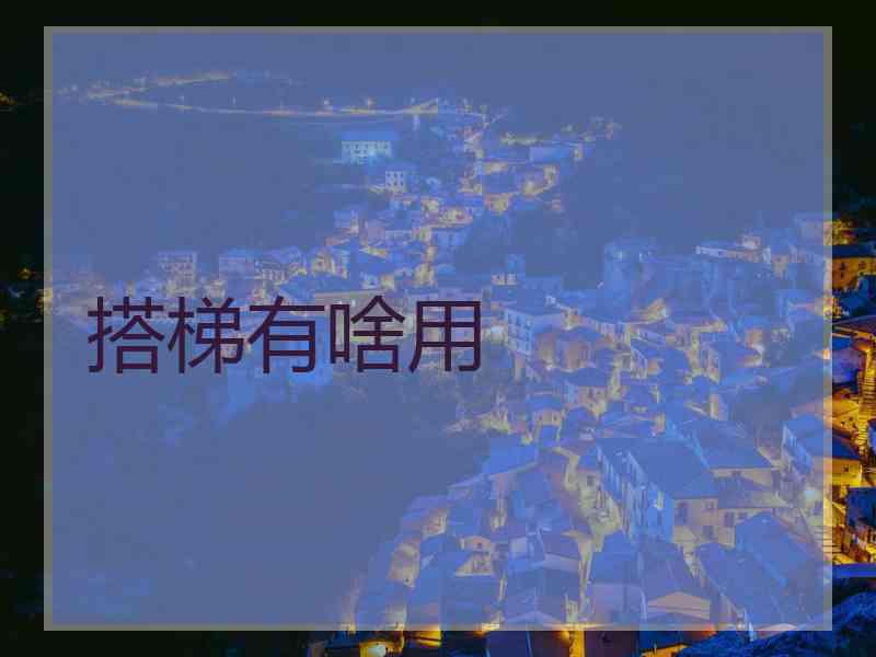 搭梯有啥用