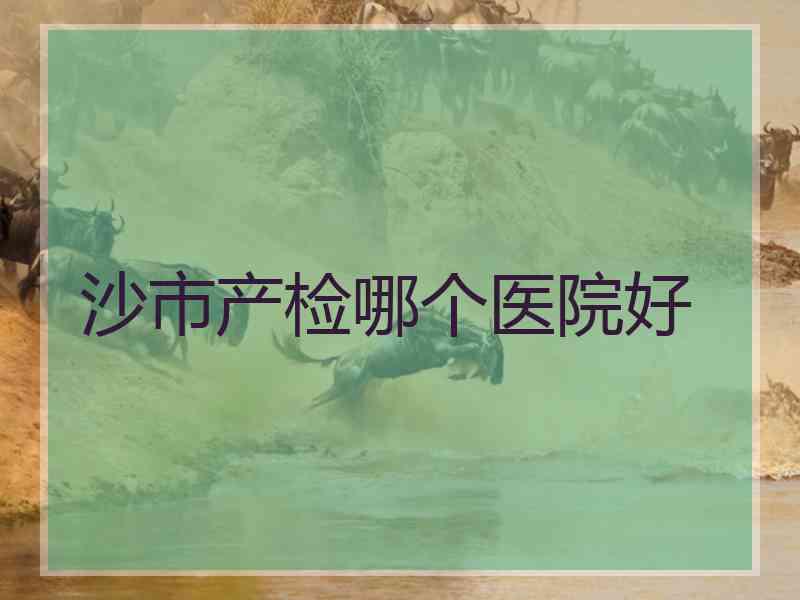沙市产检哪个医院好