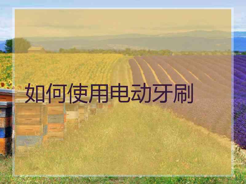 如何使用电动牙刷