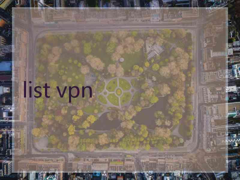 list vpn