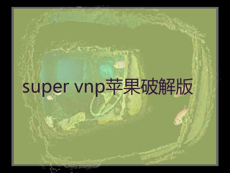 super vnp苹果破解版