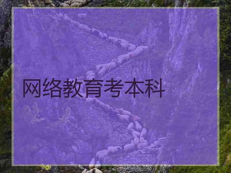 网络教育考本科