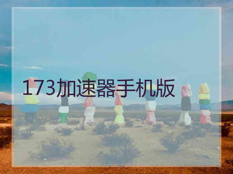 173加速器手机版
