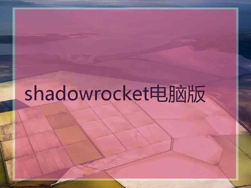 shadowrocket电脑版