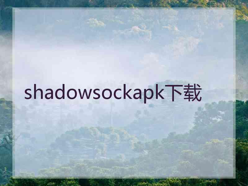 shadowsockapk下载