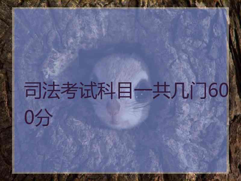 司法考试科目一共几门600分