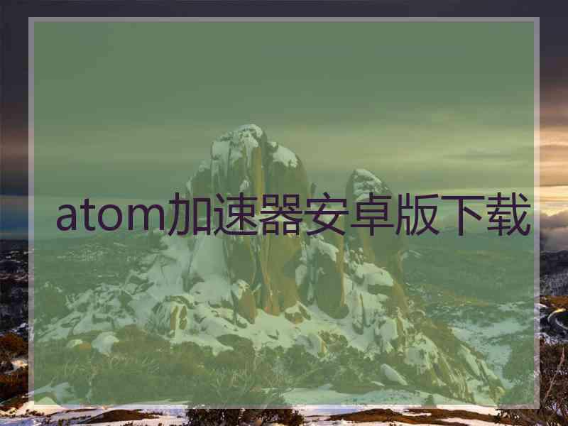 atom加速器安卓版下载