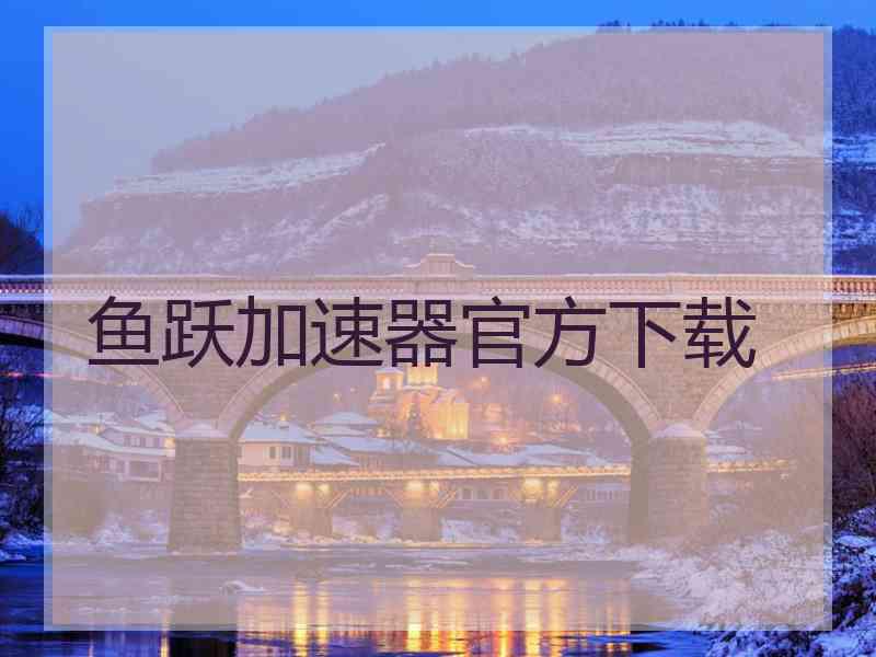 鱼跃加速器官方下载