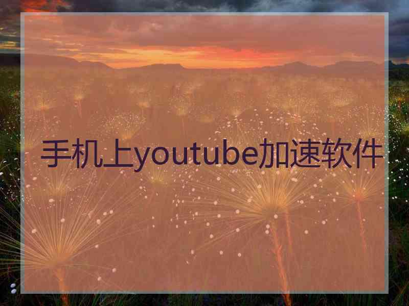 手机上youtube加速软件