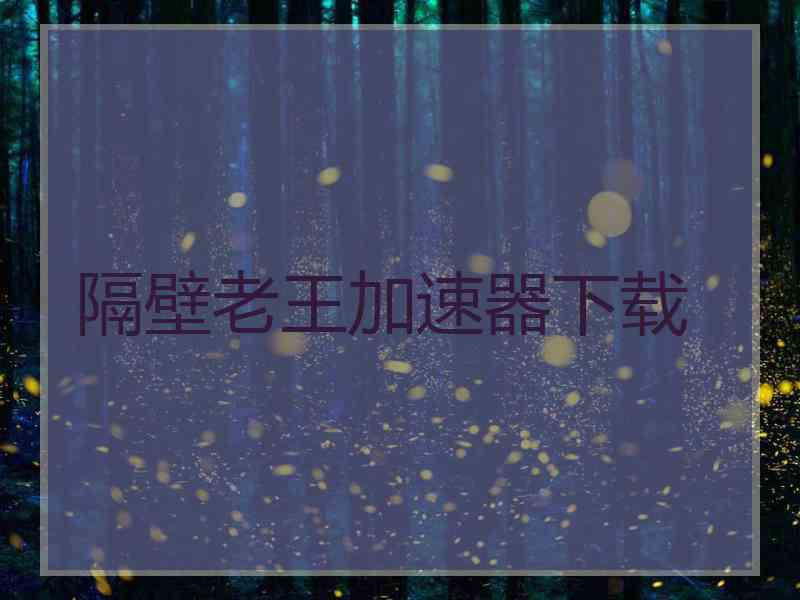 隔壁老王加速器下载