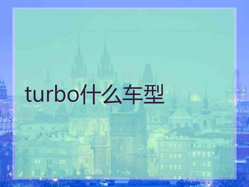 turbo什么车型