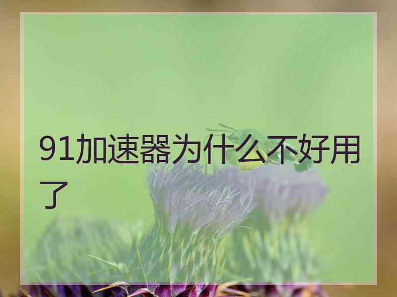 91加速器为什么不好用了