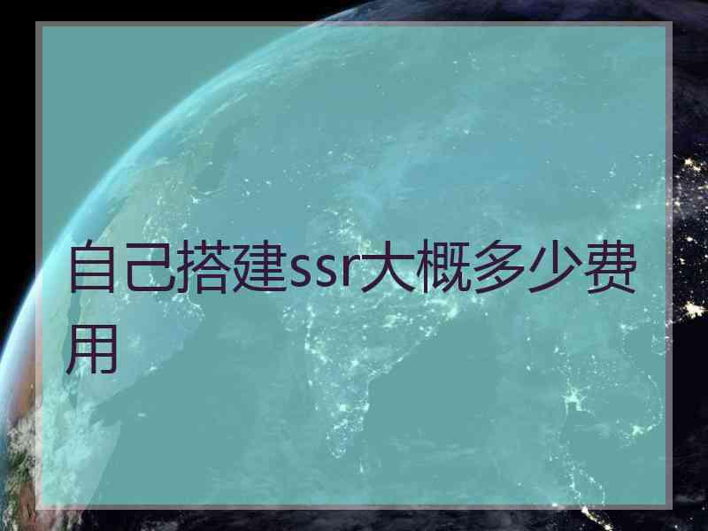 自己搭建ssr大概多少费用