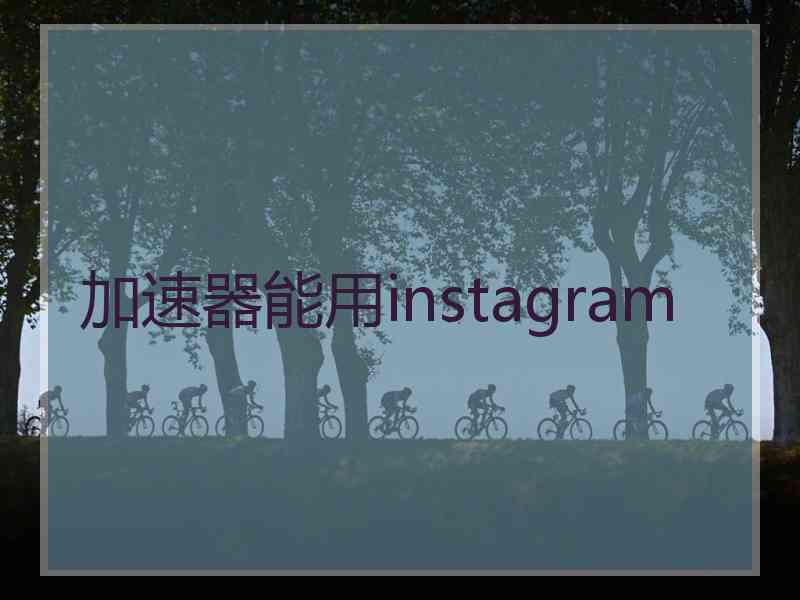 加速器能用instagram