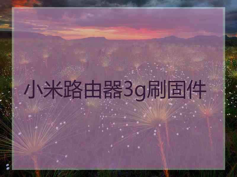 小米路由器3g刷固件