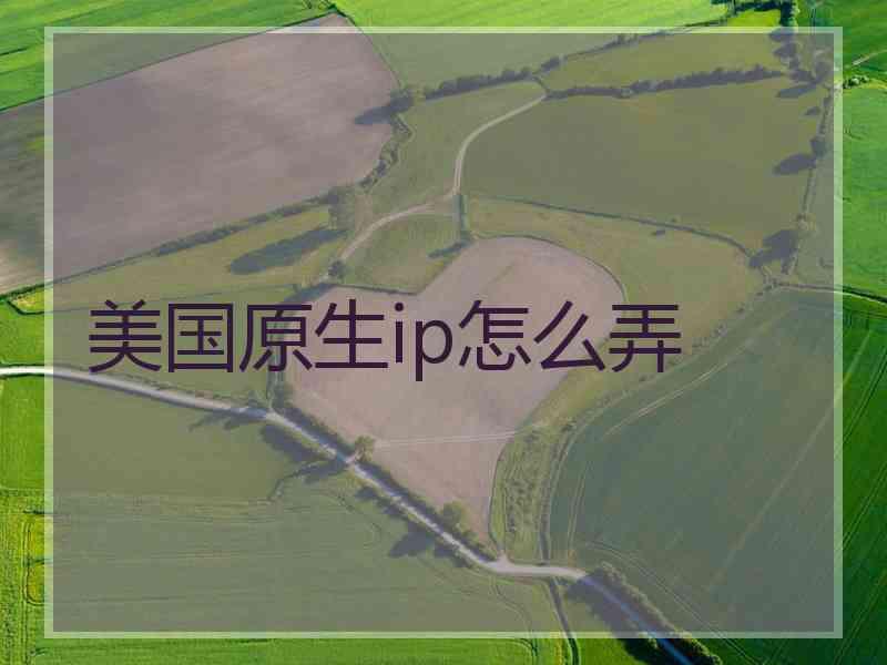 美国原生ip怎么弄