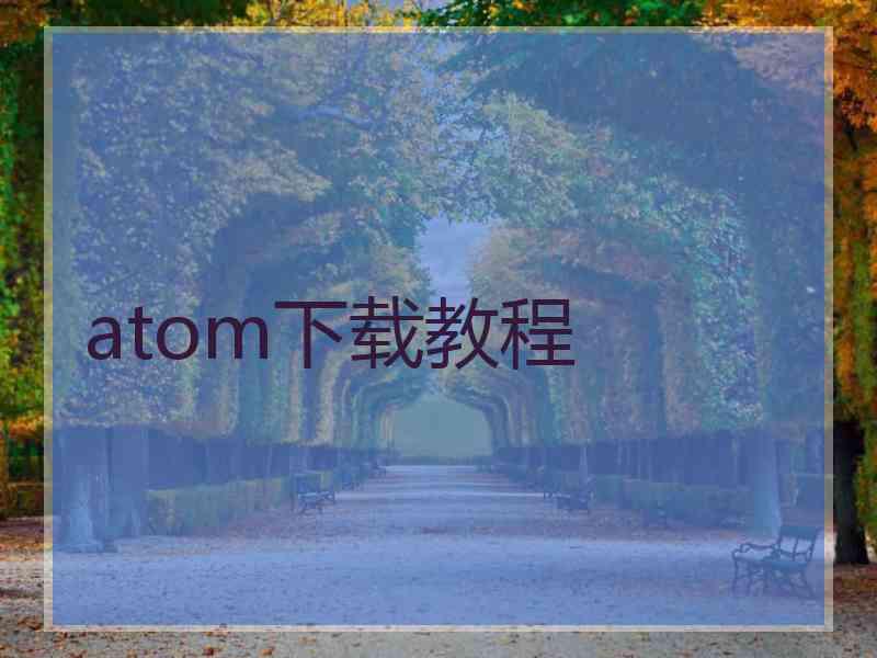 atom下载教程