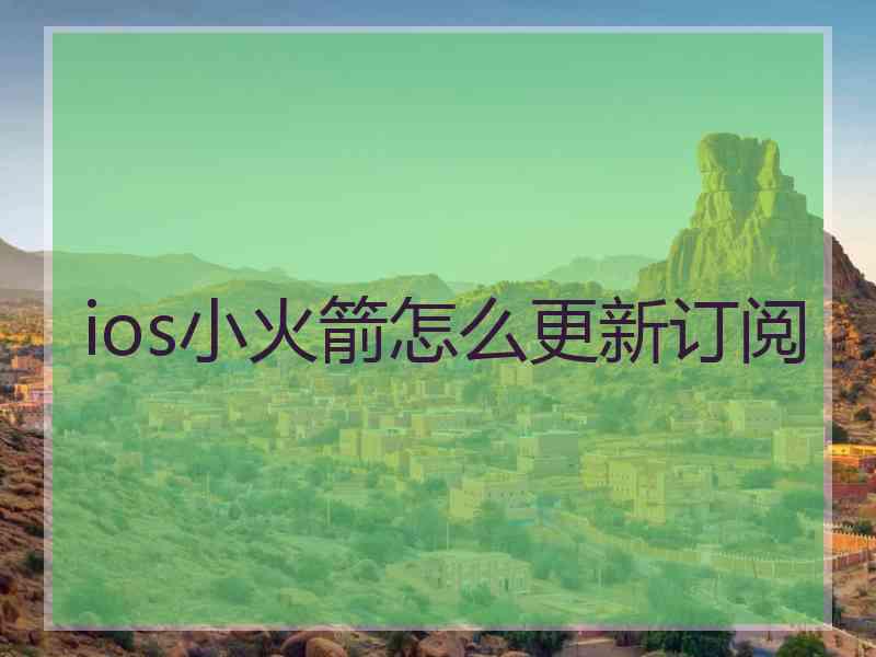 ios小火箭怎么更新订阅