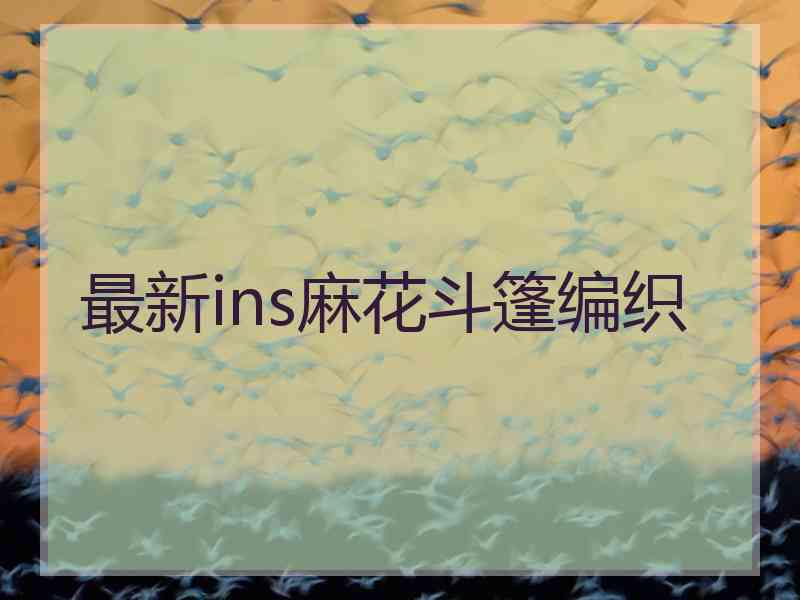 最新ins麻花斗篷编织