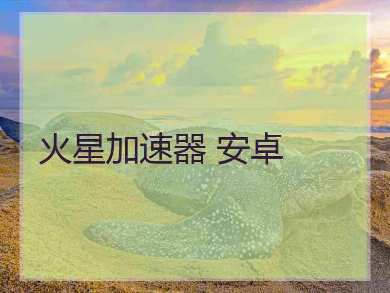 火星加速器 安卓