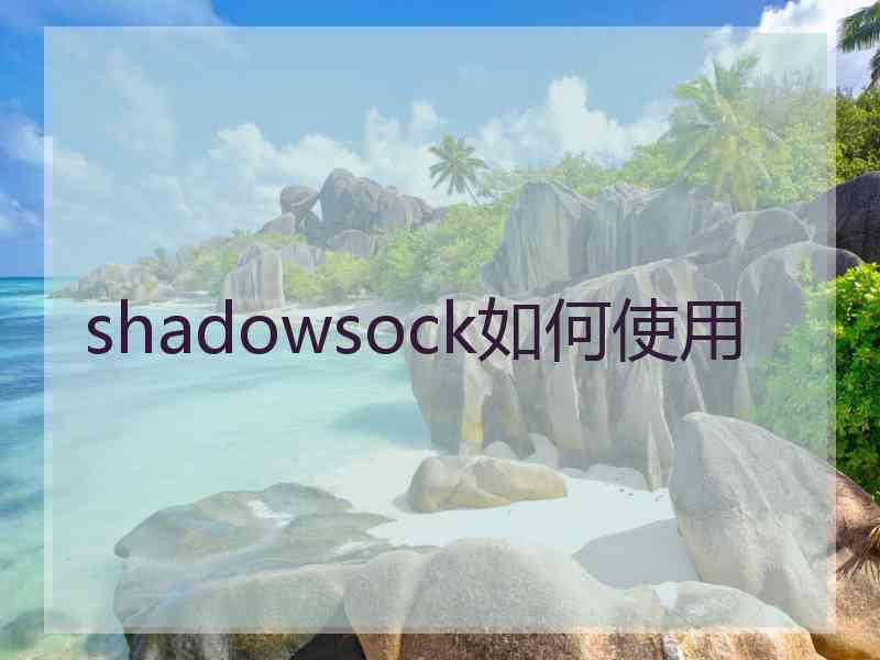 shadowsock如何使用