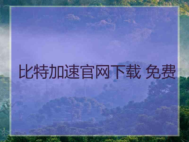 比特加速官网下载 免费